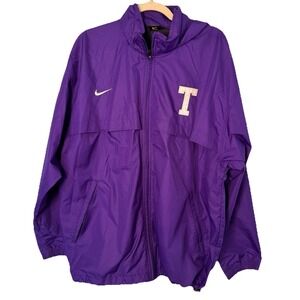 VTG Retro Nike TCU Horned Frogs Men's‎ Large Purple Windbreaker Jacket Zip Up